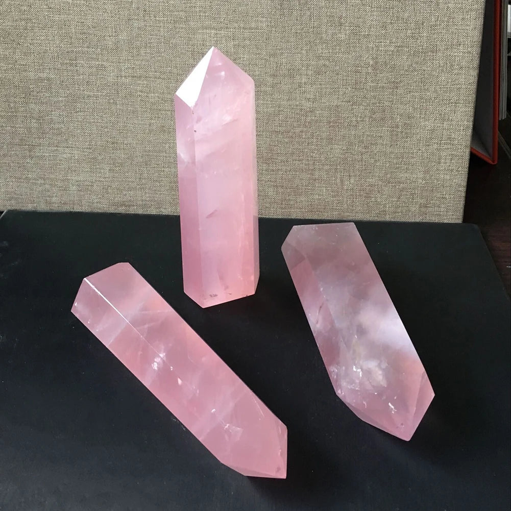 Spiritual Abacus 💖 Natural Rose Quartz Point Healing Crystal (40–50mm)