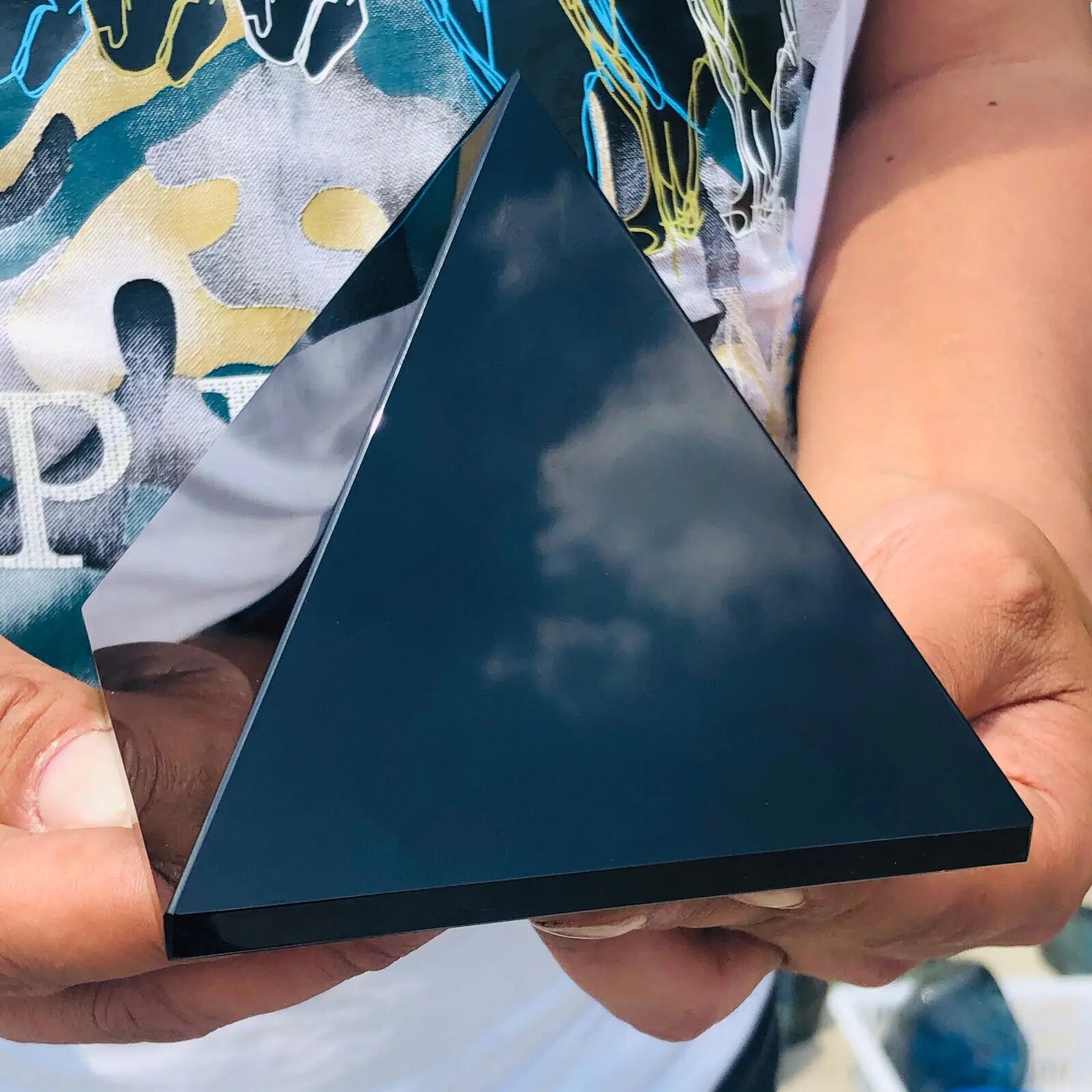Spiritual Abacus Black Tourmaline Pyramid
