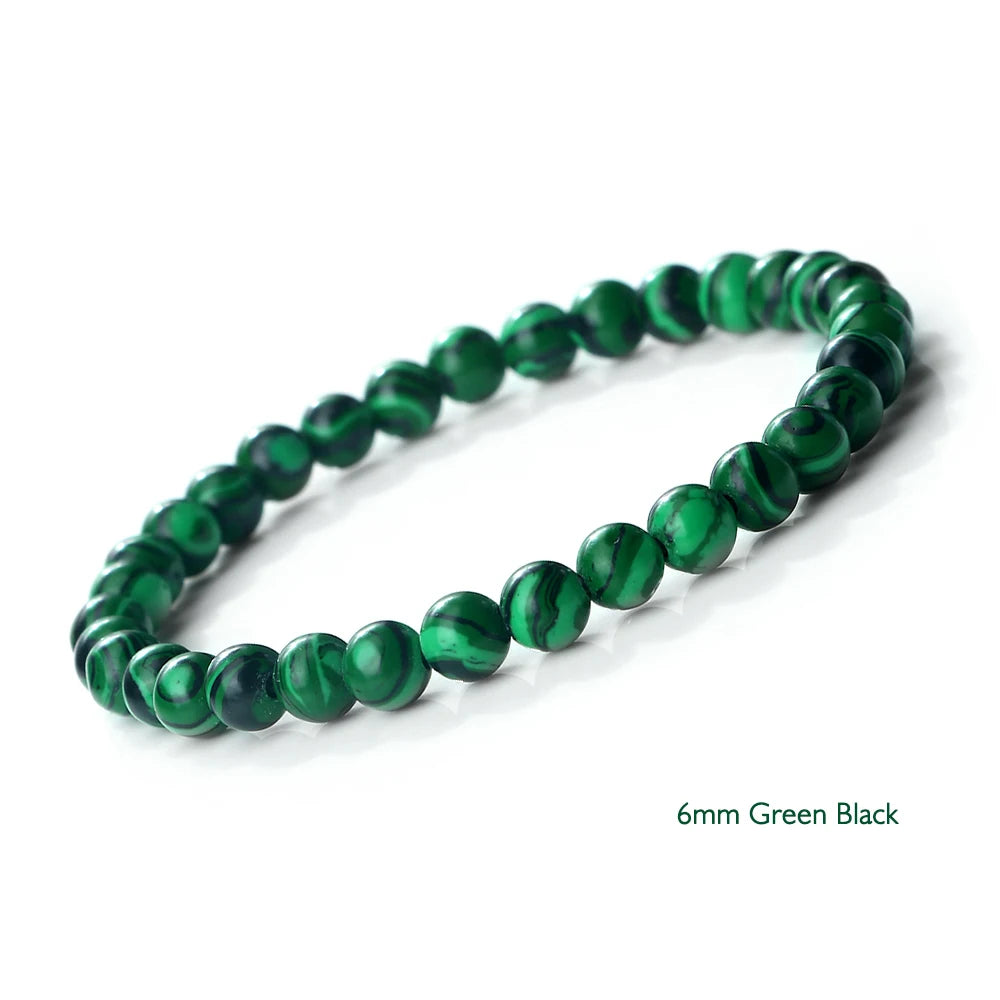 🔷 Blue Malachite Chakra Mala Bracelet – Natural Stone Buddhist Prayer Beads Healing Strand Bracelet for Yoga, Meditation & Energy Balance by Spiritual Abacus