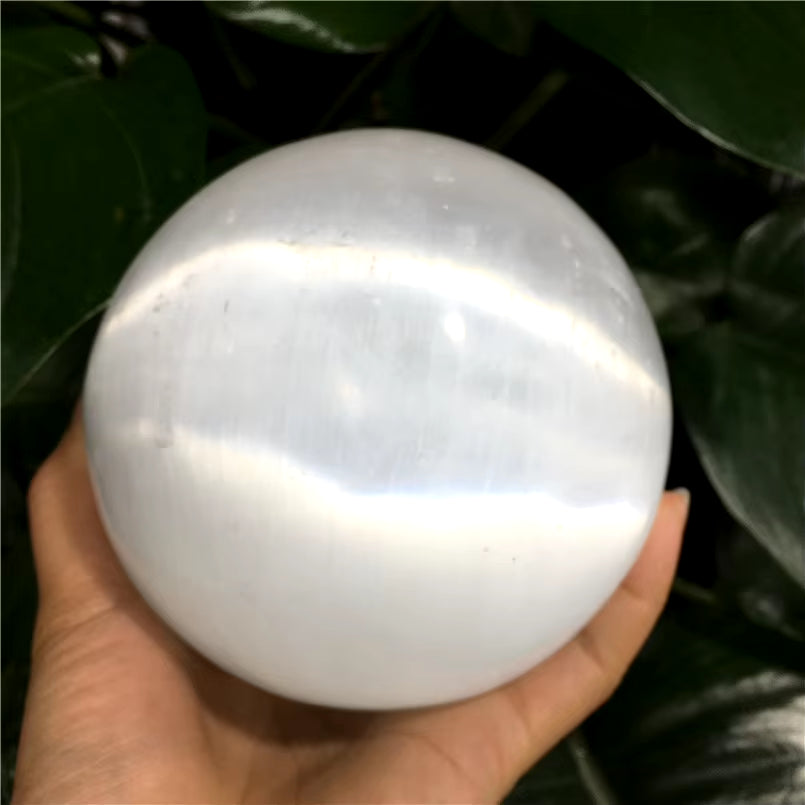 Spiritual Abacus Selenite Crystal Sphere