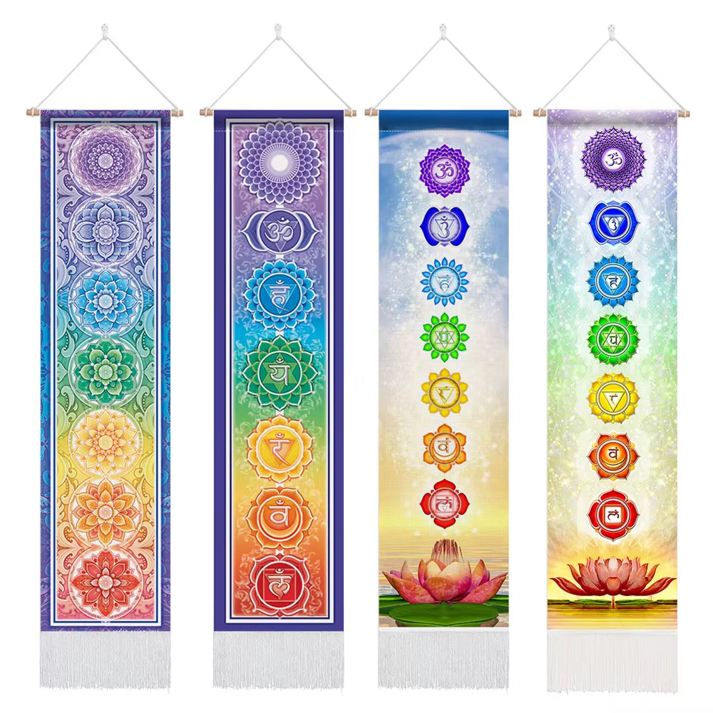 🧘♂️ Seven Chakra Wall Tapestry – Mandala Yoga & Meditation Wall Hanging Spiritual Room Décor for Energy Alignment & Mindful Living by Spiritual Abacus