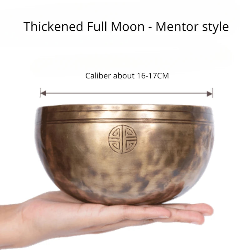 🌕 Full Moon Himalayan Singing Bowl Handmade in Nepal – For Meditation, Sound Healing, and Mindfulness
