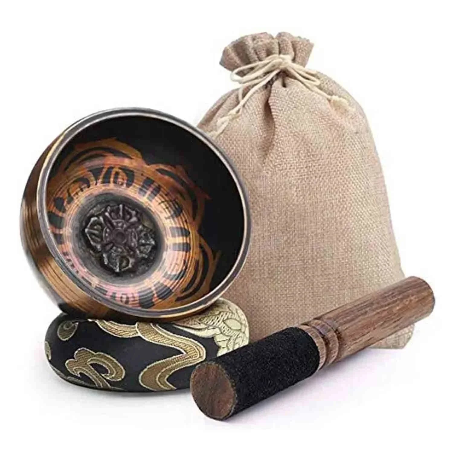 🥣 Spiritual Abacus 8cm Tibetan Singing Bowl Handcrafted Sound Bowl for Meditation, Yoga & Healing Rituals