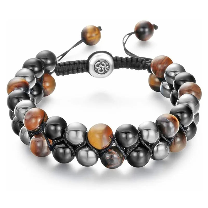 Spiritual Abacus 🌈 Double Layer 7 Chakra Healing Bracelet – Lava Stone & Gem Beads