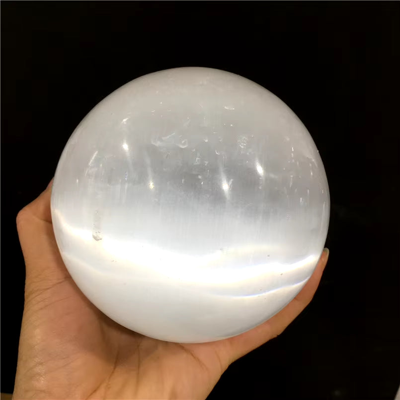 Spiritual Abacus Selenite Crystal Sphere