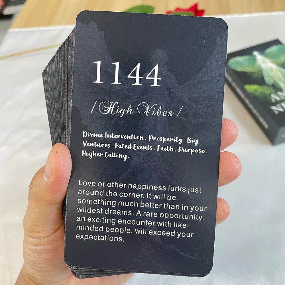 🔢 Angel Number Oracle Cards – 12x7cm Divination Deck (English) Tarot-Style Spiritual Guidance Cards for Clarity, Numerology & Manifestation by Spiritual Abacus