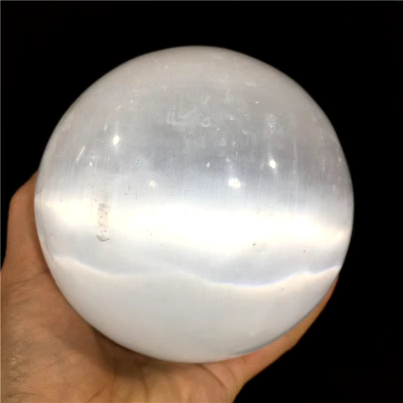 Spiritual Abacus Selenite Crystal Sphere