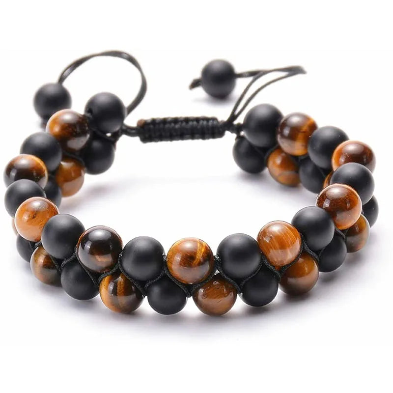 Spiritual Abacus 🌈 Double Layer 7 Chakra Healing Bracelet – Lava Stone & Gem Beads