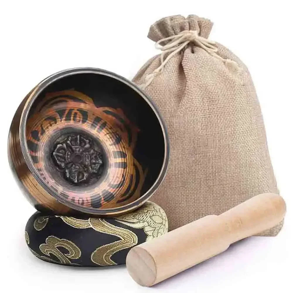 🥣 Spiritual Abacus 8cm Tibetan Singing Bowl Handcrafted Sound Bowl for Meditation, Yoga & Healing Rituals
