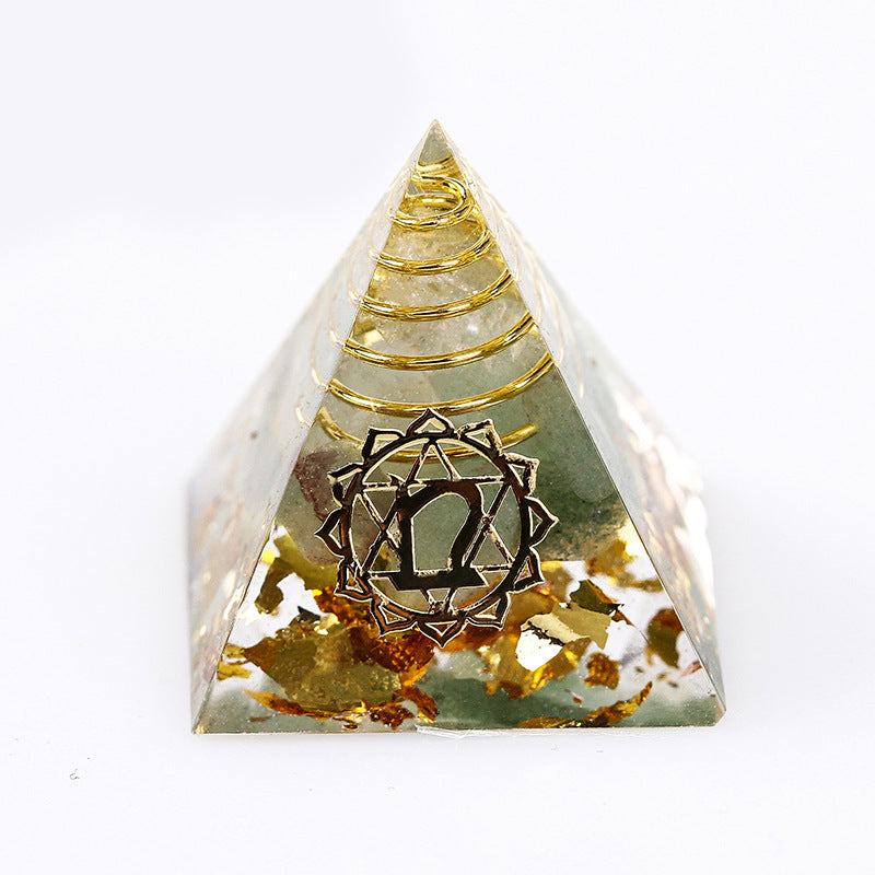 Spiritual Abacus Natural Crystal Gravel Pyramid Epoxy Decoration