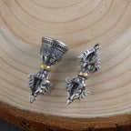 Spiritual Abacus 🕉️ S925 Pure Thai Silver Vajra & Bell Pendant – Ancient Buddhist Symbolism for Men