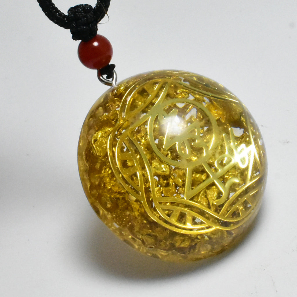 Spiritual Abacus Bonanza Wish Heart Fortune Charm Pendant Necklace