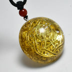 Spiritual Abacus Bonanza Wish Heart Fortune Charm Pendant Necklace