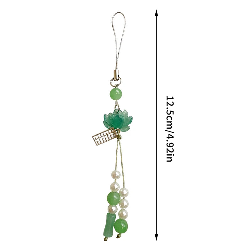 Spiritual Abacus Bodhi Flower Phone Charm – Fortune & Protection Accessory for Phones, Bags, and Gifts