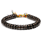 Spiritual Abacus Tibetan Buddhist Braided Bracelet – OM Mani Padme Hum | Natural Coconut Shell Beads | Unisex Spiritual Jewelry