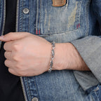 Spiritual Abacus New Vine Flower Sterling Silver Bracelet for Men