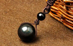 Spiritual Abacus™ Rainbow Eye Obsidian Pendant Necklace – Natural Good Luck Pearl Amulet for Women