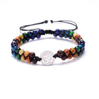 Spiritual Abacus™ Colorful Tiger Eye 7-Chakra OM Bracelet – Energy Harmony Meditation Jewelry
