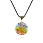 Spiritual Abacus™ Natural Crystal Orgone Seven-Chakra Pendant