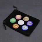 Spiritual Abacus Seven Opal Chakra Stone Set with Flannel Wish Bag
