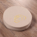 Spiritual Abacus™ Embroidered Linen Lotus Meditation Cushion – Zen Floor Futon for Yoga & Mindfulness