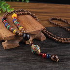 Spiritual Abacus™ Retro Buddha Beads Sweater Chain – Long Boho Meditation Necklace