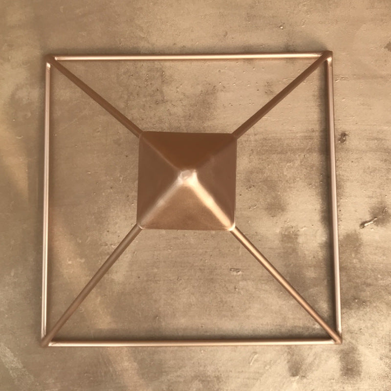Spiritual Abacus Small Copper Pyramid Energy Generator Hat Bracket