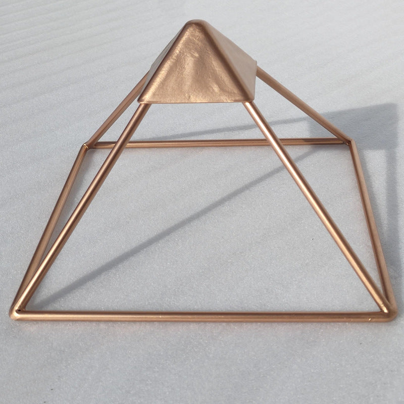 Spiritual Abacus Small Copper Pyramid Energy Generator Hat Bracket