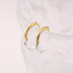 Spiritual Abacus 925 Sterling Silver Gold & Silver Two-Tone Circle Ear Clips for Women