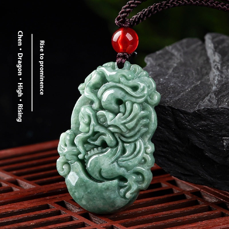 Spiritual Abacus Natural Cargo Jade Chinese Zodiac Pendant Ornaments (12 Signs)