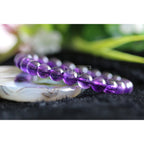 Spiritual Abacus™ Natural Amethyst Beaded Bracelet – Calming Crystal Bracelet for Balance, Protection & Mindfulness