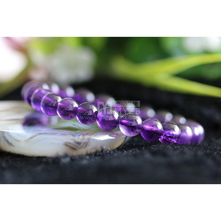 Spiritual Abacus™ Natural Amethyst Beaded Bracelet – Calming Crystal Bracelet for Balance, Protection & Mindfulness