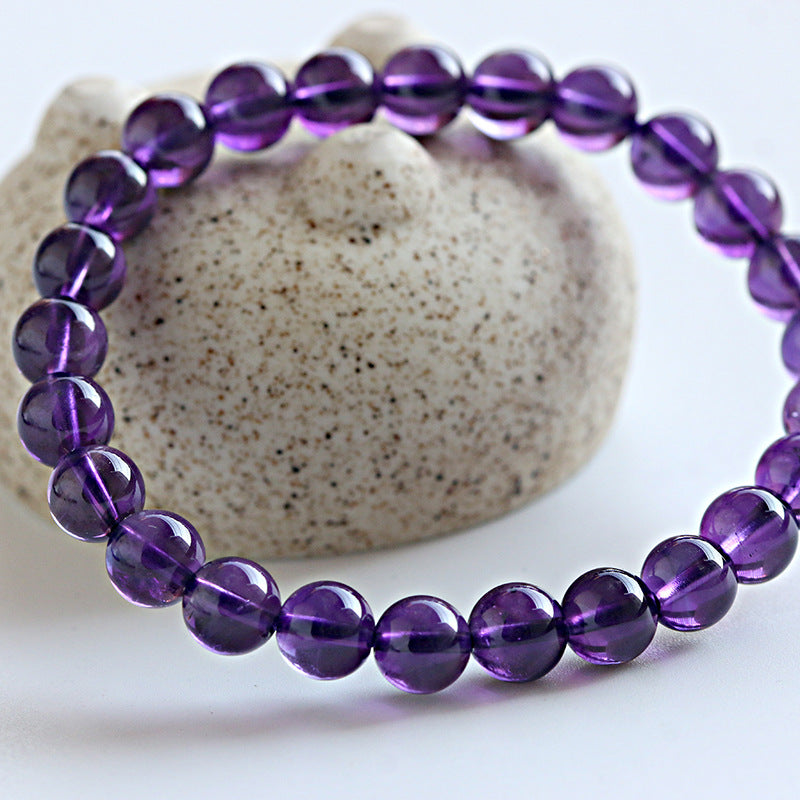 Spiritual Abacus™ Natural Amethyst Beaded Bracelet – Calming Crystal Bracelet for Balance, Protection & Mindfulness