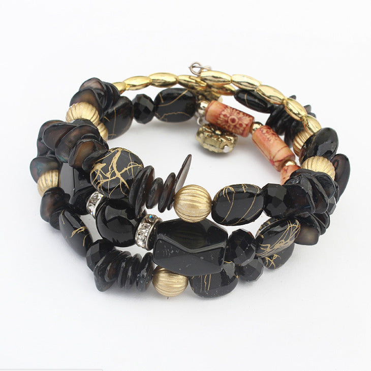 Spiritual Abacus™ Natural Pine Agate Beaded Wrap Bracelet