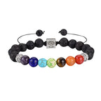 Spiritual Abacus 🌈 Double Layer 7 Chakra Healing Bracelet – Lava Stone & Gem Beads