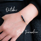 Spiritual Abacus 🖤 Raw Black Tourmaline Healing Crystal Bracelet Chakra Protection Jewelry – October Birthstone Gift