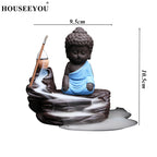 Spiritual Abacus Little Monk Backflow Incense Burner – Small Buddha Zen Aroma Censer for Home, Office, or Teahouse Decor