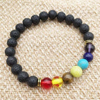 Spiritual Abacus 🌈 Double Layer 7 Chakra Healing Bracelet – Lava Stone & Gem Beads