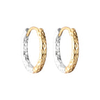 Spiritual Abacus 925 Sterling Silver Gold & Silver Two-Tone Circle Ear Clips for Women