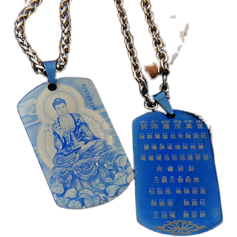 Spiritual Abacus™ Buddha Tag Pendant Necklace – Minimalist Spiritual Charm Jewelry
