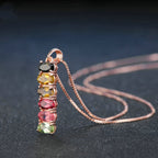 Spiritual Abacus Natural Tourmaline Pendant | Protection Crystal Healing Accessories