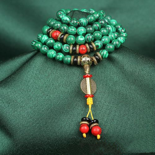 Spiritual Abacus 108 Beads Natural Agate Bracelet