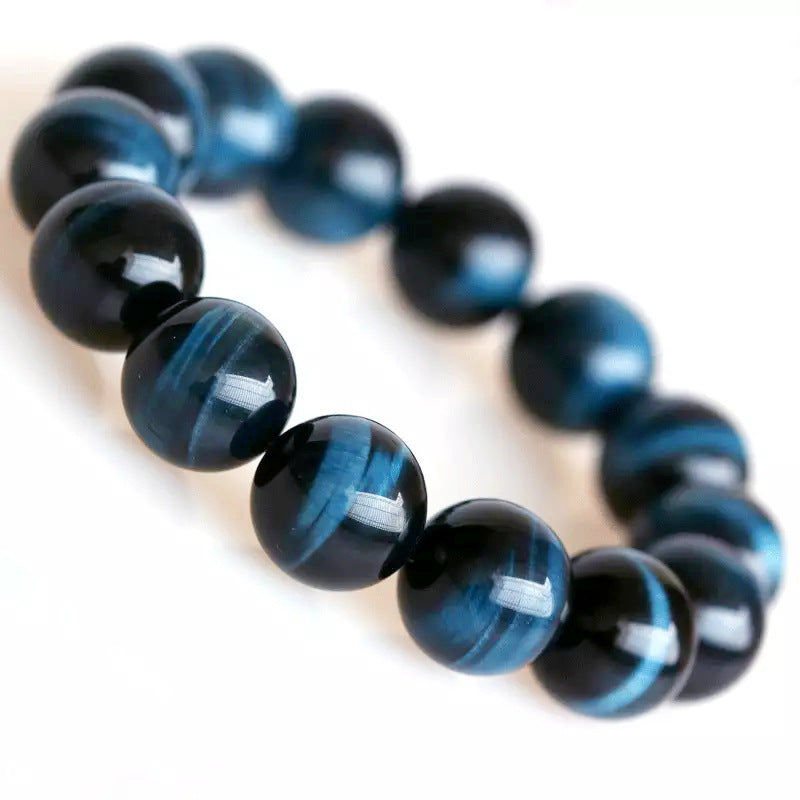 Spiritual Abacus™ Blue Tiger Eye Bracelet – Natural Eagle Eye Stone Jewelry