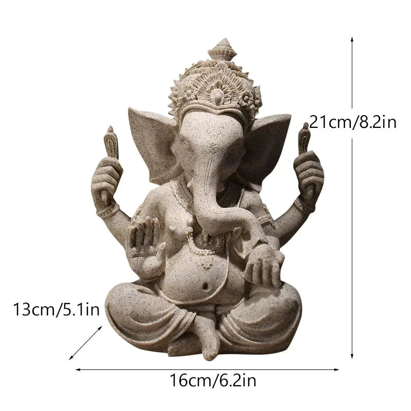 Spiritual Abacus Sandstone Ganesha Statue