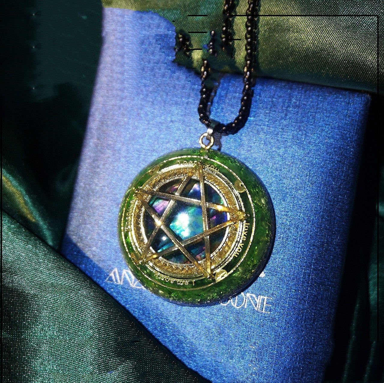 Spiritual Abacus Crystal Pentagram Pendant Necklace for Men and Women