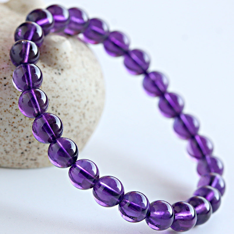 Spiritual Abacus™ Natural Amethyst Beaded Bracelet – Calming Crystal Bracelet for Balance, Protection & Mindfulness
