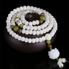 Spiritual Abacus 108 Bodhi Root Lotus Mala Bracelet