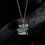 Spiritual Abacus Style Square Bead Green Aventurine Pendant