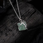 Spiritual Abacus Style Square Bead Green Aventurine Pendant