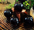 ⚫ Spiritual Abacus Black Obsidian Sphere – Protection & Divination Crystal Ball